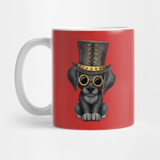 Black Steampunk Puppy Dog Mug